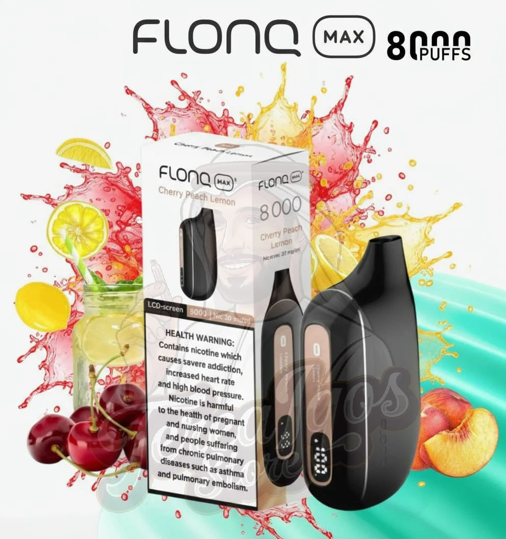 Flonq Max S 8000 Puffs Disposable Vape Cherry Peach Lemonade Flavor