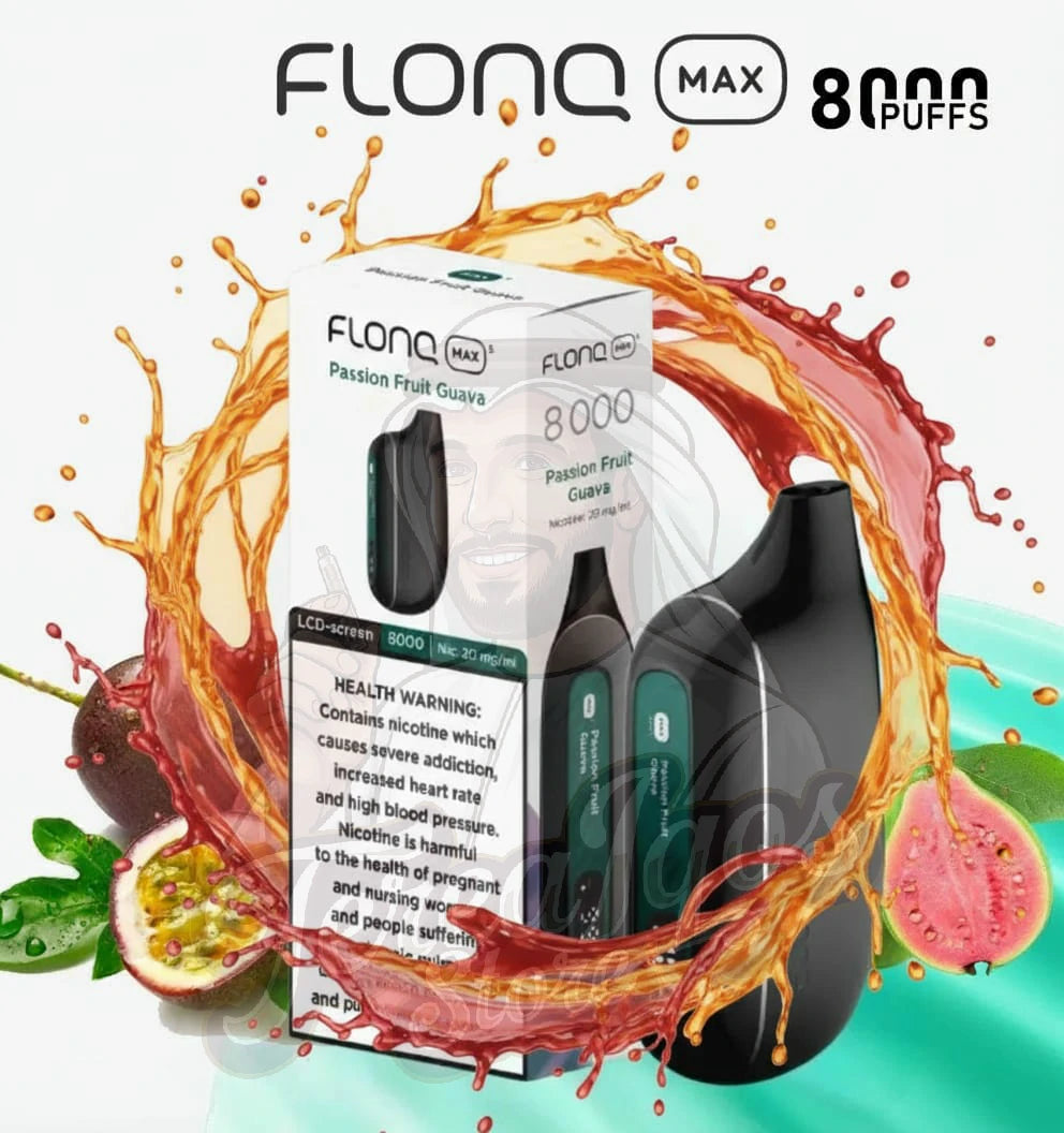 Flonq Max S 8000 Puffs Disposable Vape Passion Fruit Guava Flavor