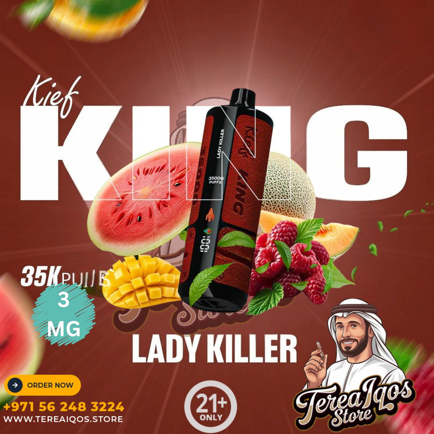 Kief King vape product withLady killer flavor.