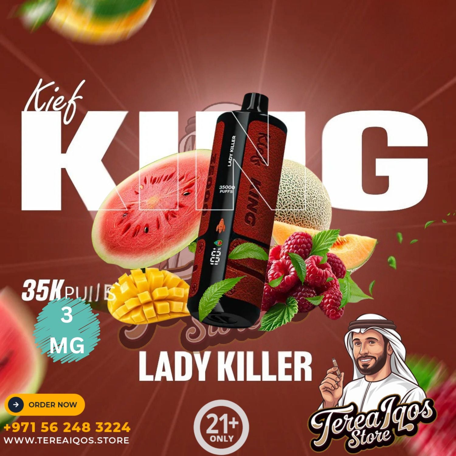 Kief King vape product withLady killer flavor.