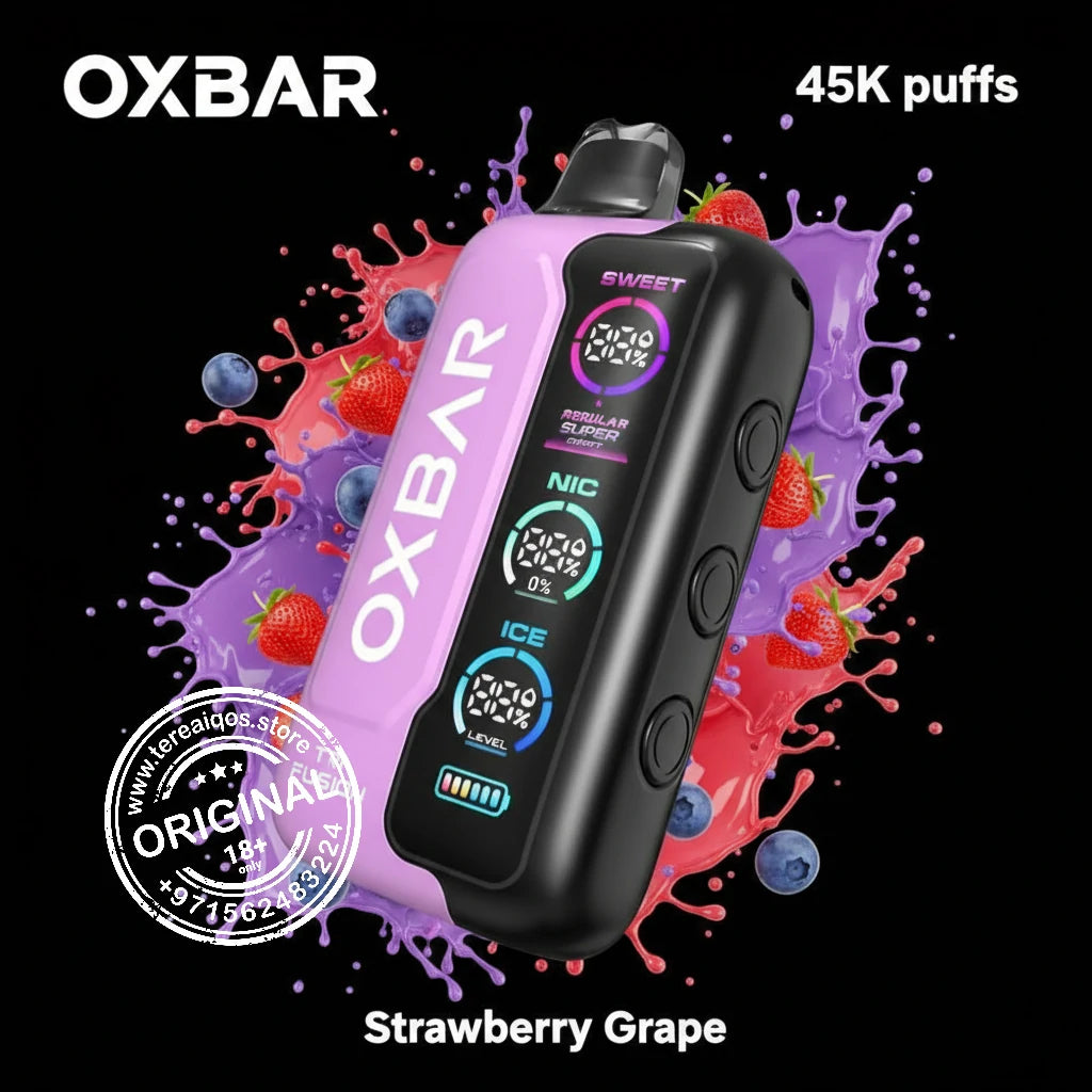 OXBAR Tri-Fusion 45000 Puffs Disposable Vape strawberry Grape Flavor