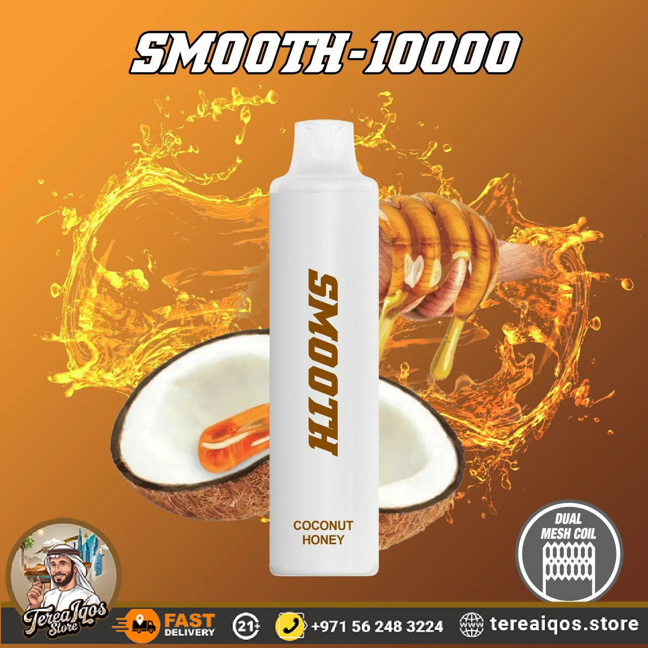 SMOOTH 10000 Puffs Disposable Vape Coconut Honey Flavor