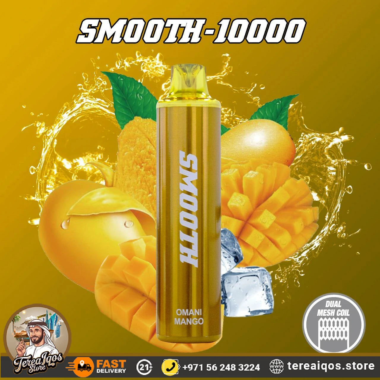 SMOOTH 10000 Puffs Disposable Vape Omani Mango Flavor