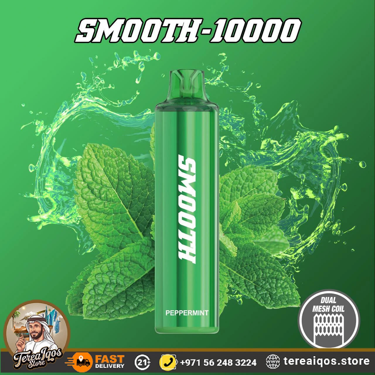 SMOOTH 10000 Puffs Disposable Vape Peppermint Flavor