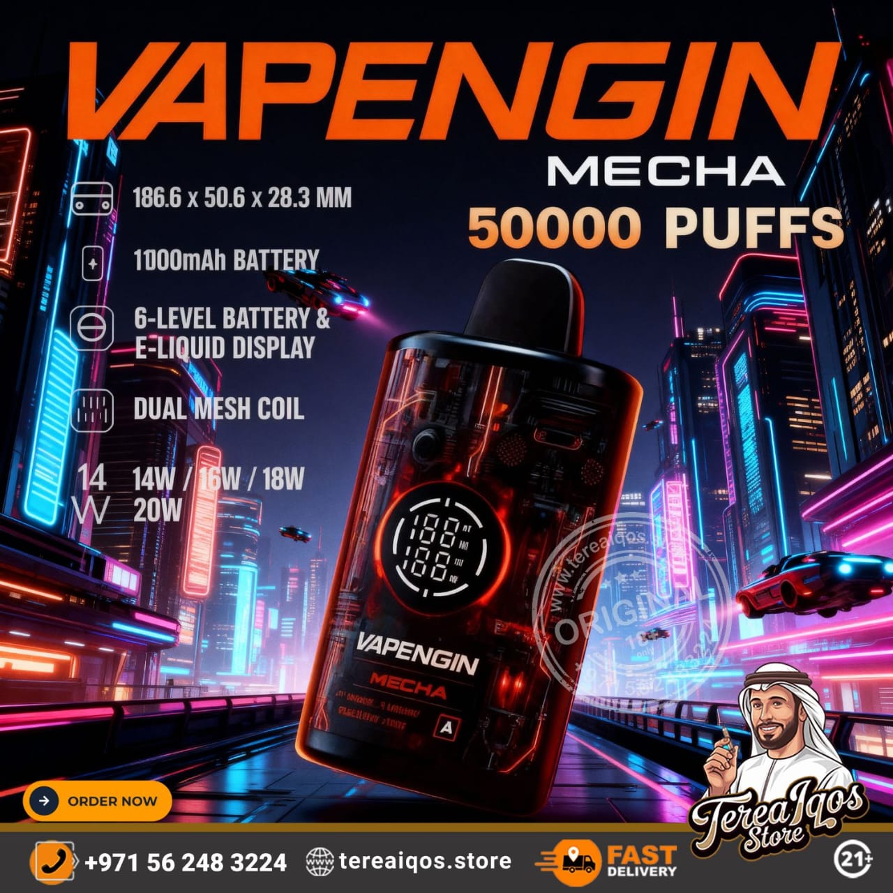 Vapengin Mecha 50000 Puffs Rechargeable Disposable Vape