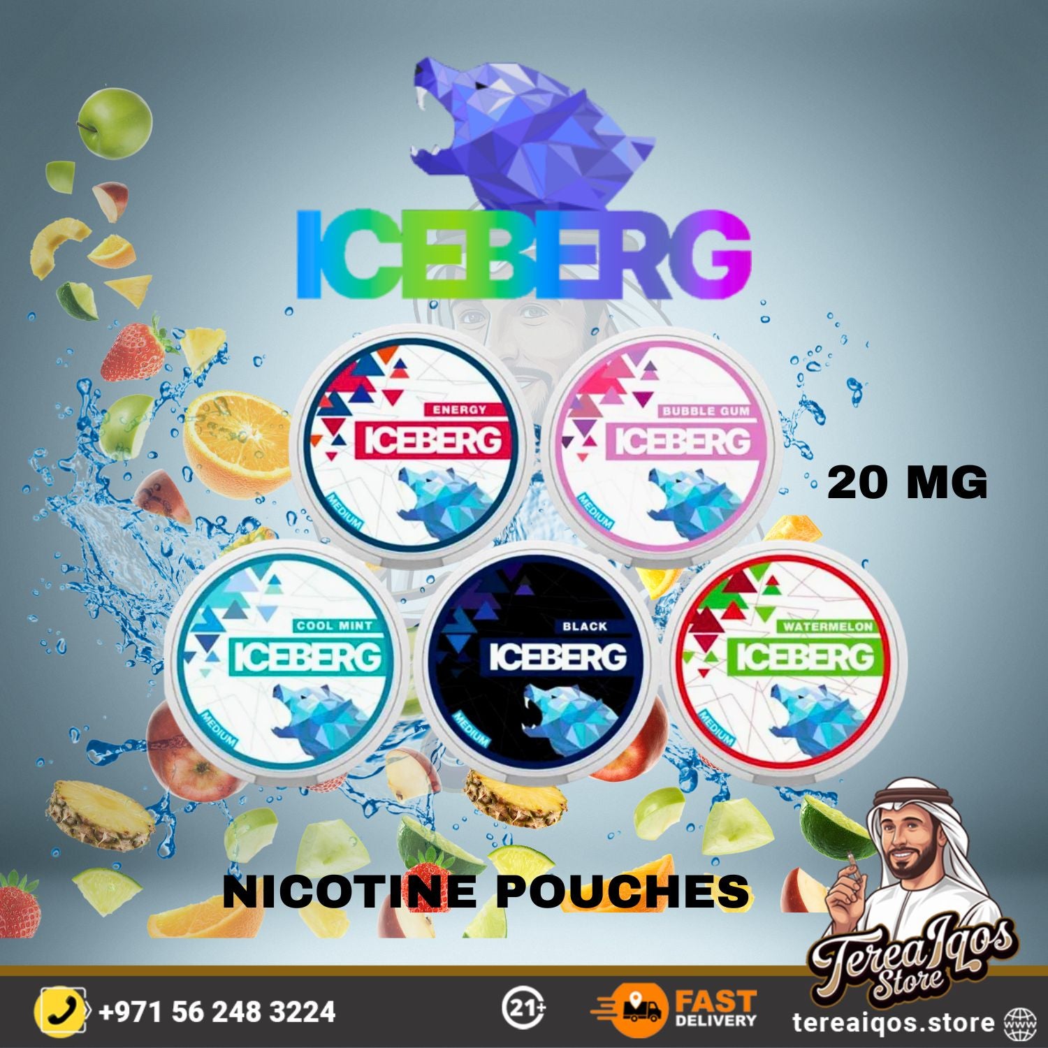 ICEBERG Nicotine Pouches 20mg – All Flavors in Dubai