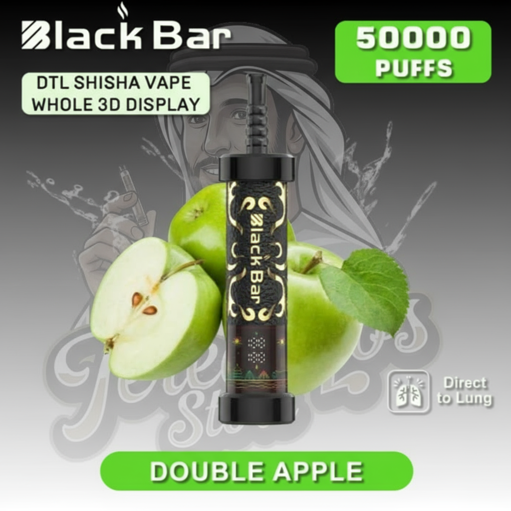 BLACK BAR 50000 Puffs DTL Disposable Vape Double Apple Flavor
