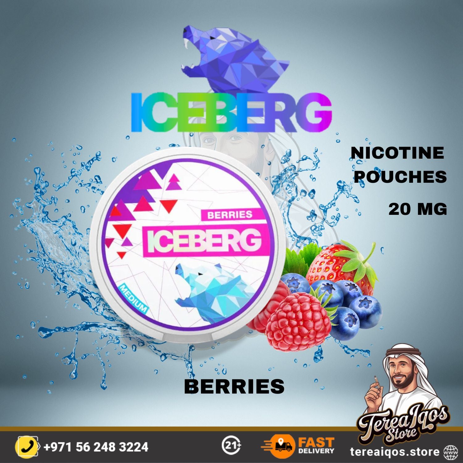 Iceberg Berries Nicotine Pouches 20mg in Dubai