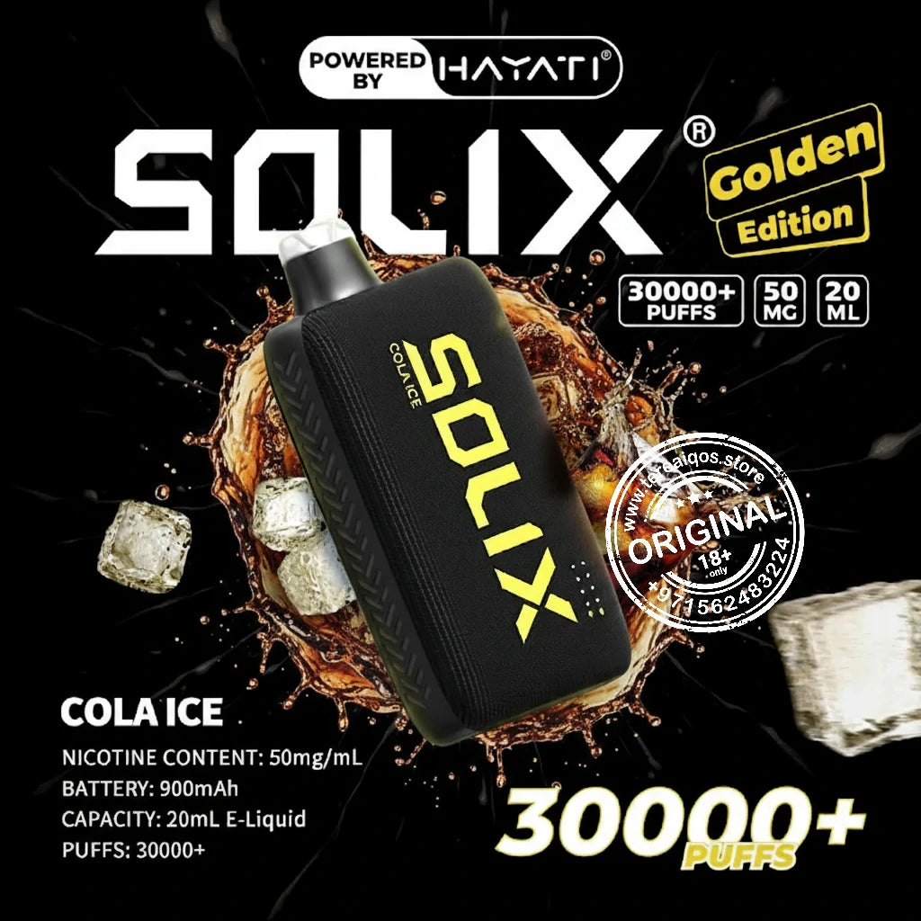 Hayati Solix 30000 Puffs Golden Edition Disposable Vape in Dubai