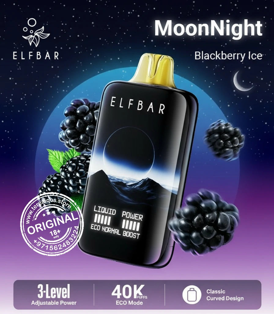 Elfbar Moonlight 40000 Puffs Disposable Vape Blackberry Ice Flavor
