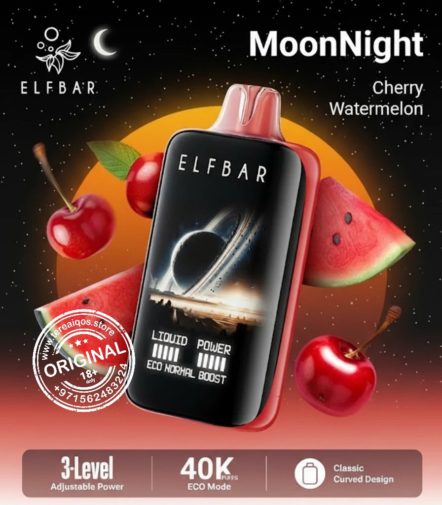 Elfbar Moonlight 40000 Puffs Disposable Vape Cherry Watermelon Flavor