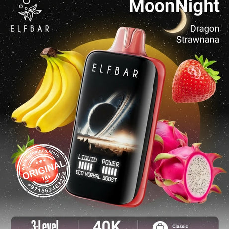 Elfbar Moonlight 40000 Puffs Disposable Vape Dragon Strawnana Flavor