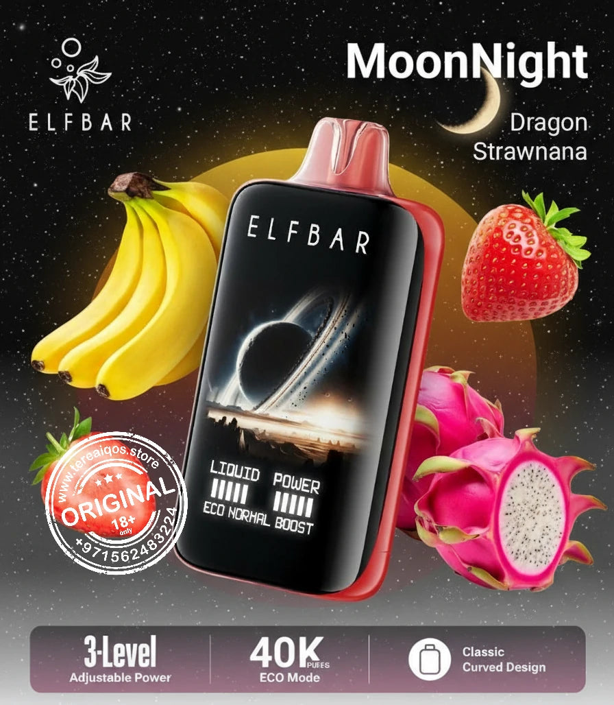 Elfbar Moonlight 40000 Puffs Disposable Vape Dragon Strawnana Flavor