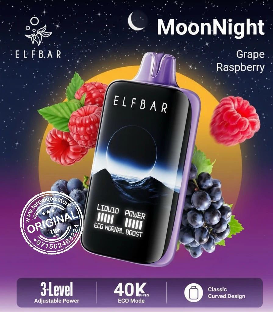Elfbar Moonlight 40000 Puffs Disposable Vape Grape Raspberry Flavor