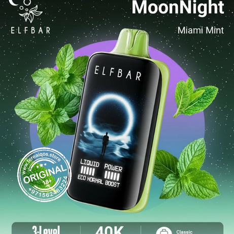 Elfbar Moonlight 40000 Puffs Disposable Vape Miami Mint Flavor