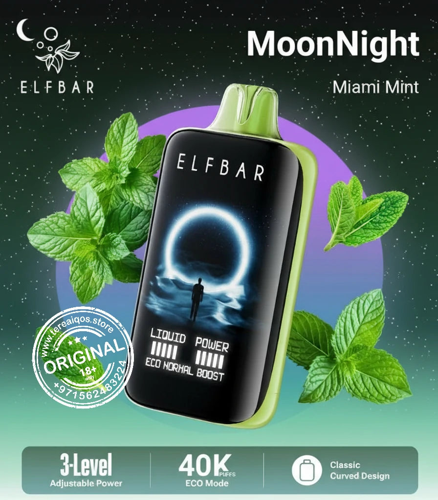 Elfbar Moonlight 40000 Puffs Disposable Vape Miami Mint Flavor