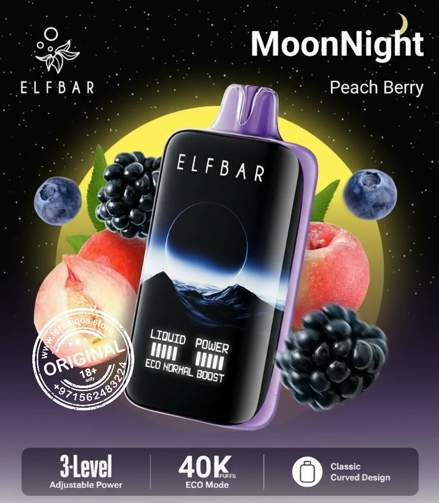 Elfbar vape device with peach berry flavor.
