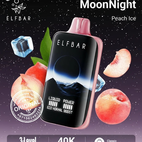 Elfbar Moonlight 40000 Puffs Disposable Vape Peach Ice Flavor