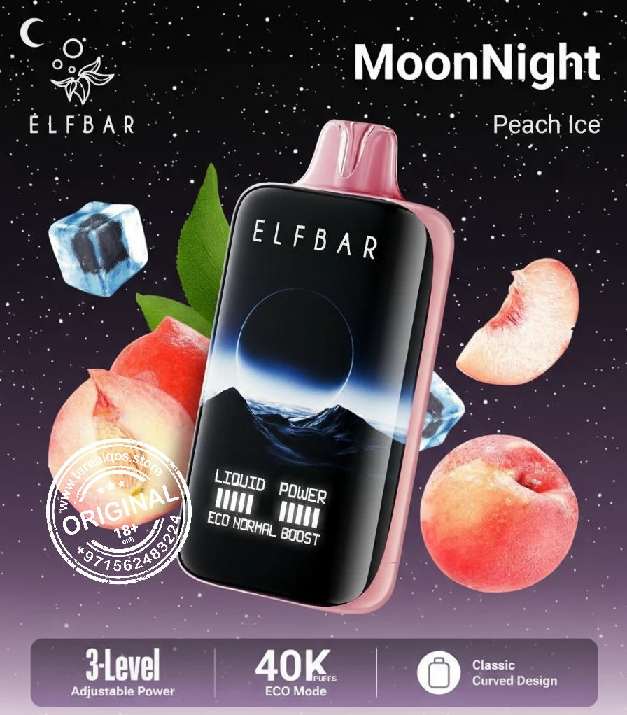 Elfbar Moonlight 40000 Puffs Disposable Vape Peach Ice Flavor