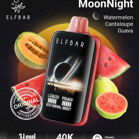 Elfbar Moonlight 40000 Puffs Disposable Vape Watermelon Cantaloupe Flavor