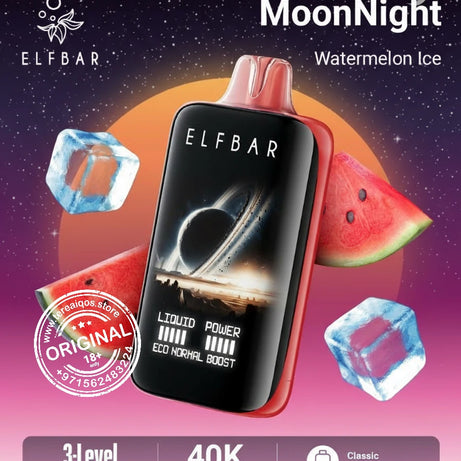 Elfbar vape device with watermelon ice flavor.