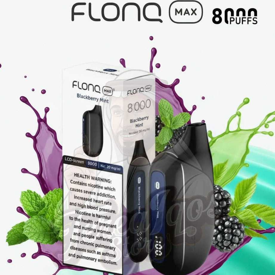 Flonq Max S 8000 Puffs Disposable Vape Blackberry Mint Flavor