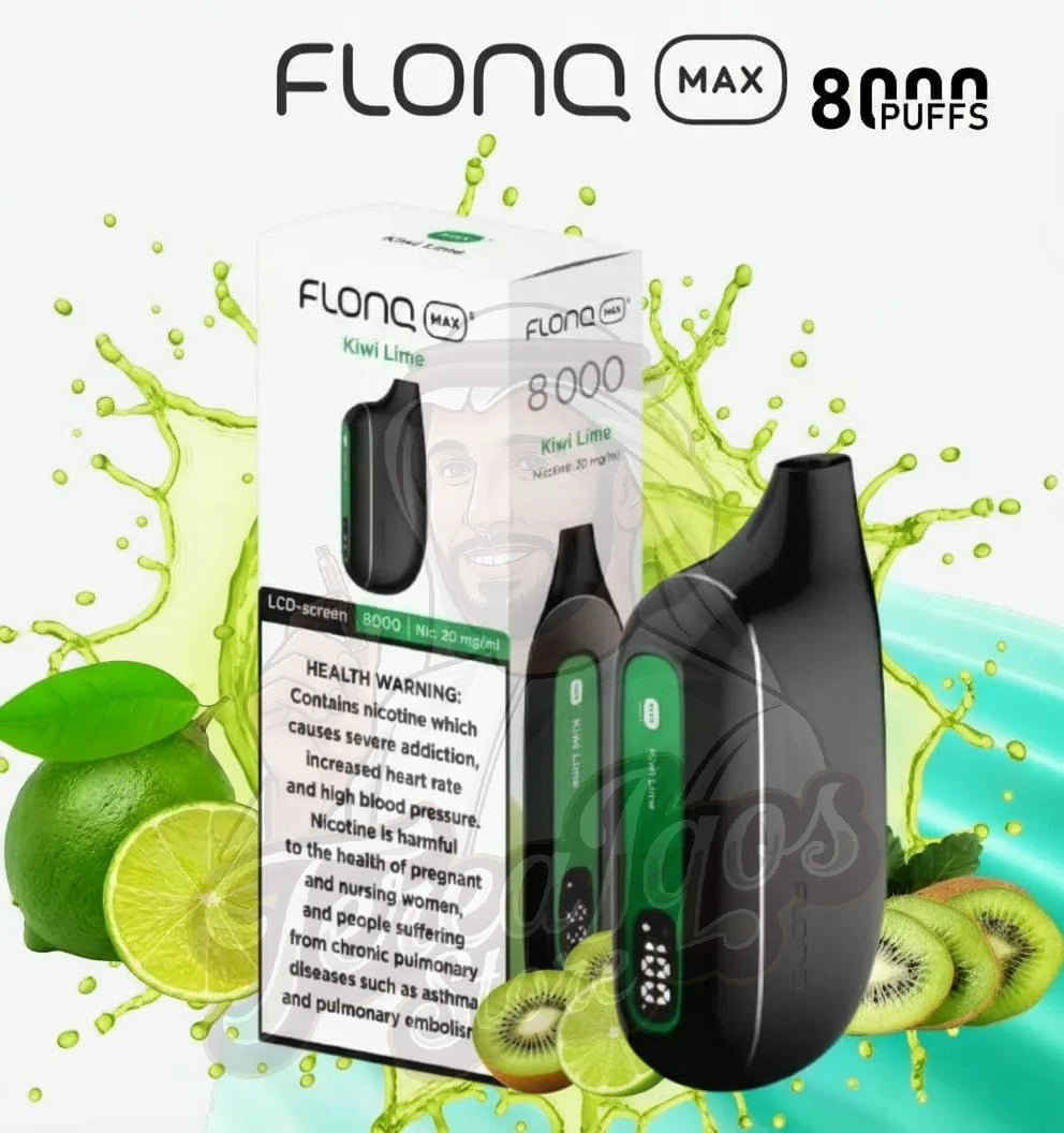 Flonq Max S 8000 Puffs Disposable Vape Kiwi Lime Flavor