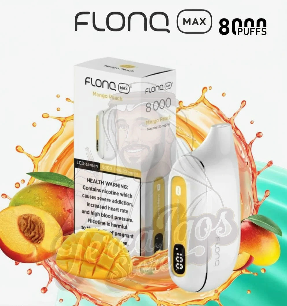 Flonq Max S 8000 Puffs Disposable Vape Mango Peach Flavor