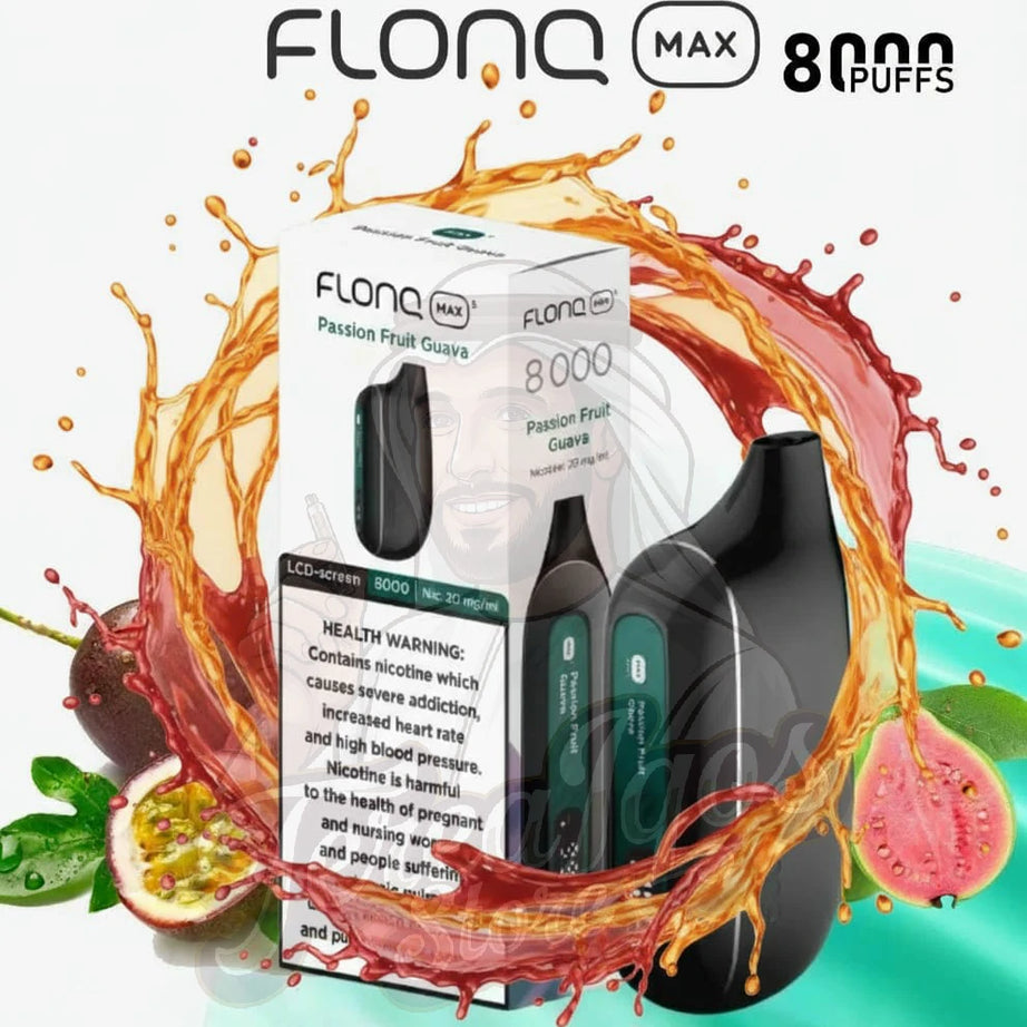 Flonq Max S 8000 Puffs Disposable Vape Passion Fruit Guava Flavor