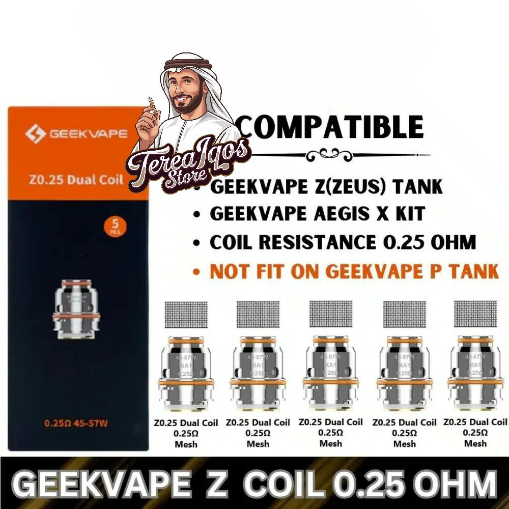 GeekVape-Z-Series-Coils-0.25-ohm with compatibility details