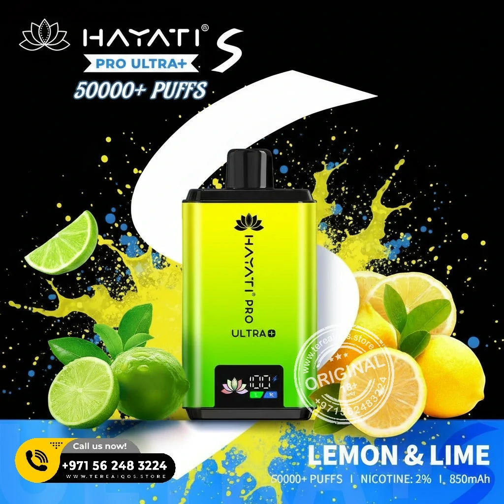 Hayati Pro Ultra+ S 50000 Puffs Disposable Vape Lemon & Lime Flavor