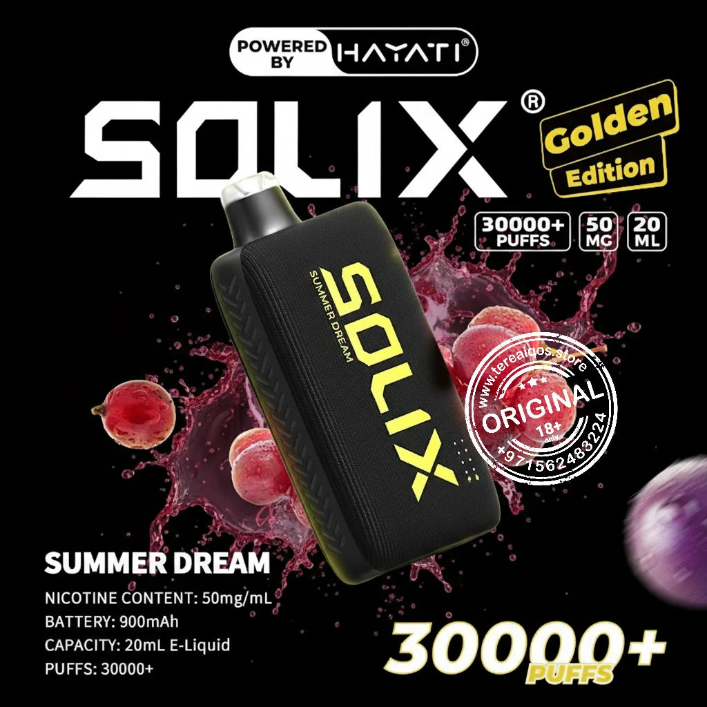Hayati Solix 30000 Puffs (Golden Edition) Disposable Vape Summer Dream Flavor