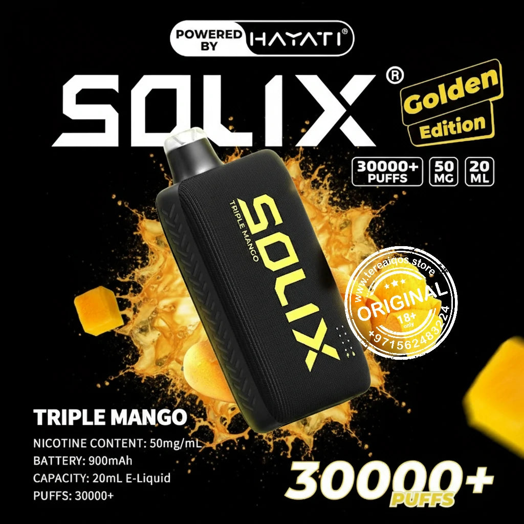 Hayati Solix 30000 Puffs (Golden Edition) Disposable Vape Triple Mango Flavor