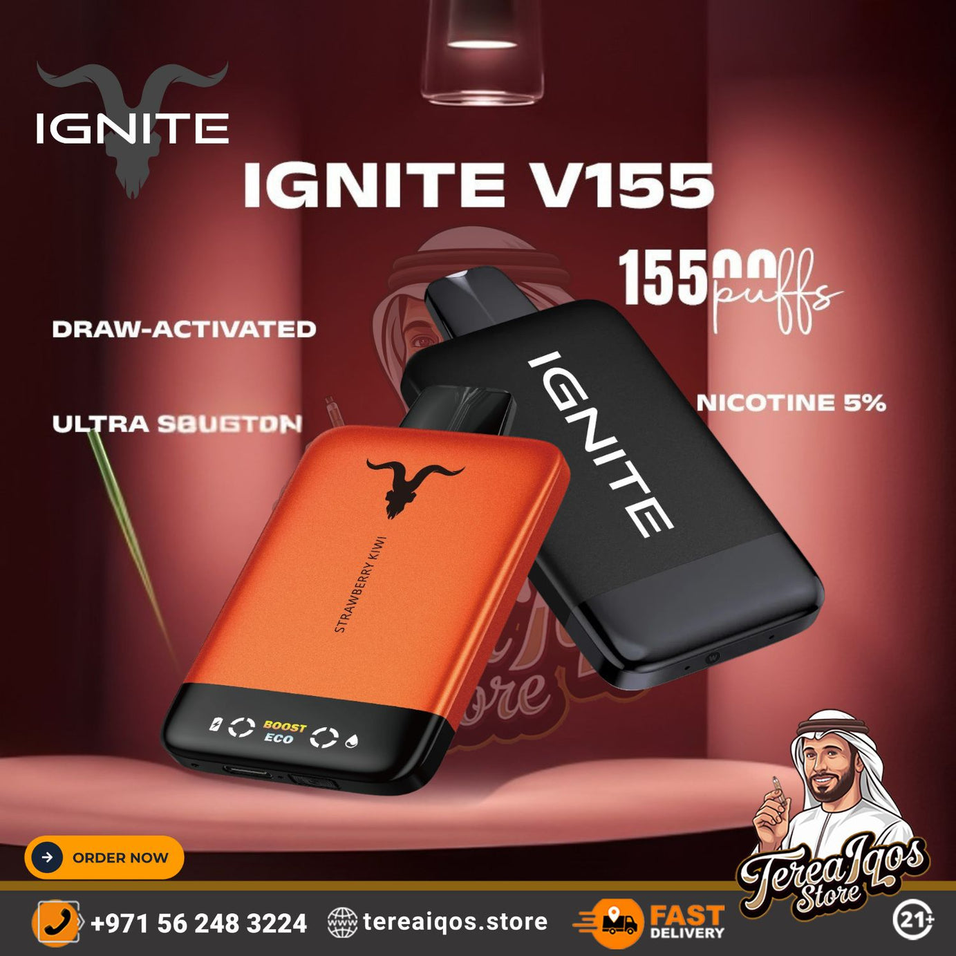 IGNITE V155 Slim (15,500 Puffs) Disposable Vape 