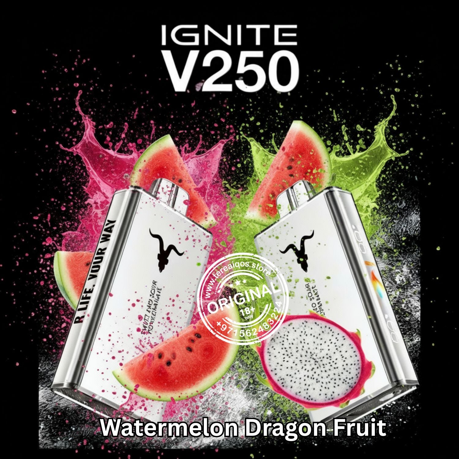 IGNITE V25 Disposable Vape 25000 Puffs Watermelon Dragon Fruit Flavor