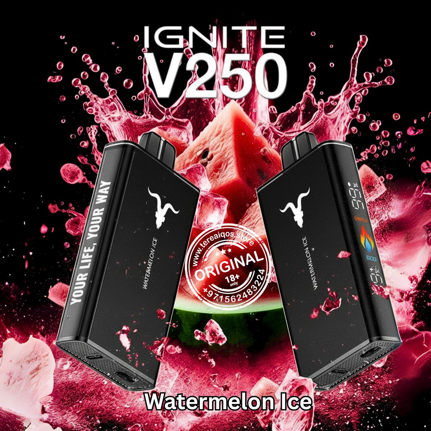 IGNITE V25 Disposable Vape 25000 Puffs Watermelon Ice Flavor