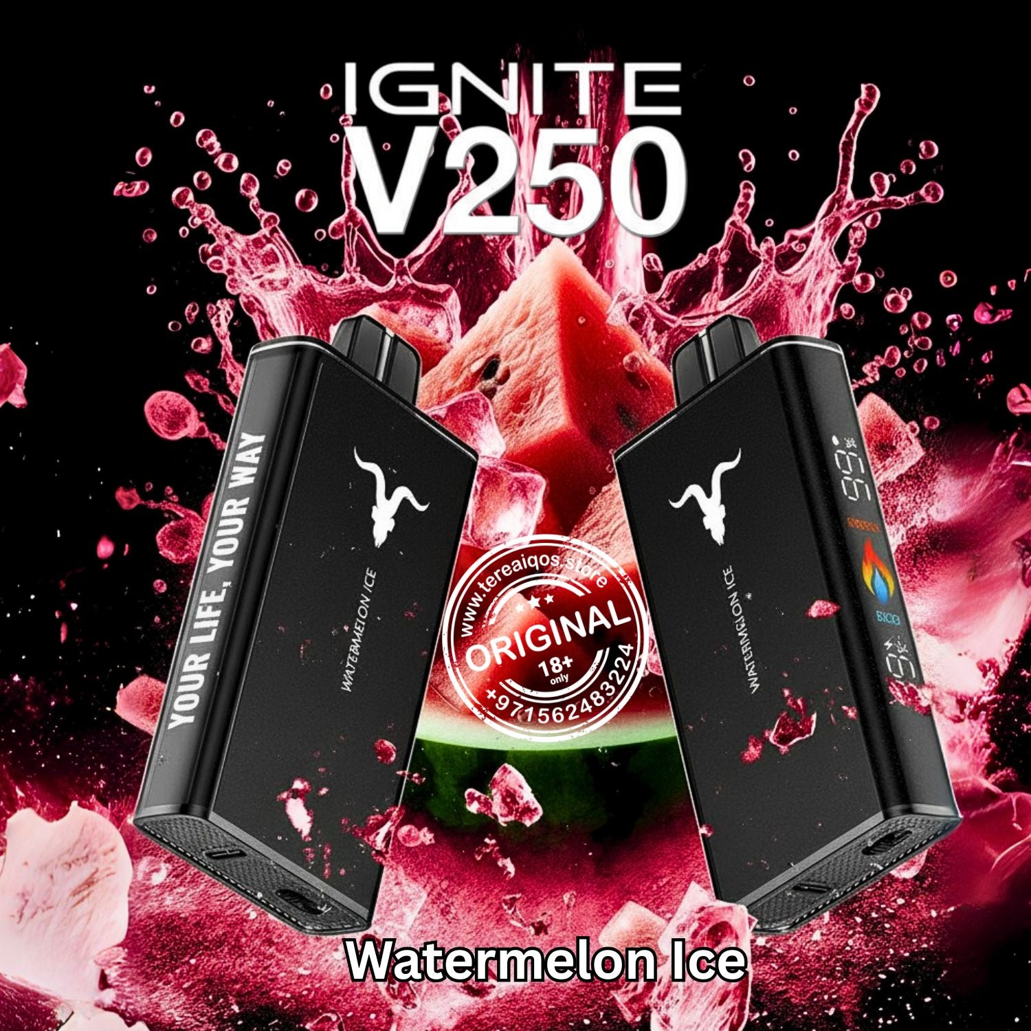 IGNITE V25 Disposable Vape 25000 Puffs Watermelon Ice Flavor