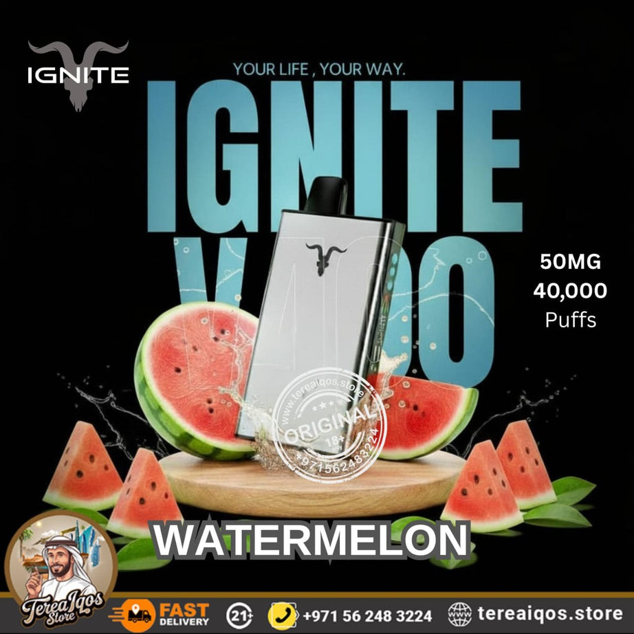 IGNITE V400 40,000 Puffs Ice Rechargeable Disposable Vape Watermelon Flavor