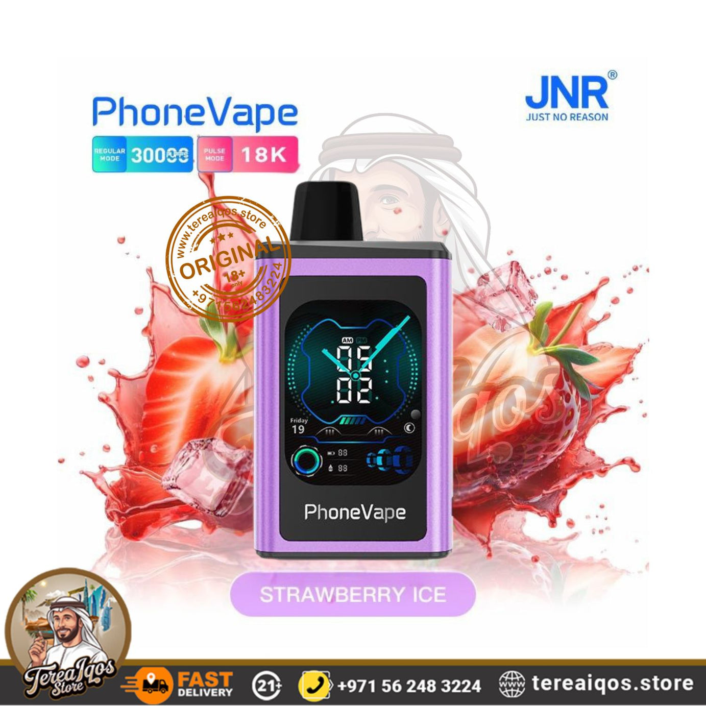 JNR PhoneVape strawberry ice Flavor vape device.