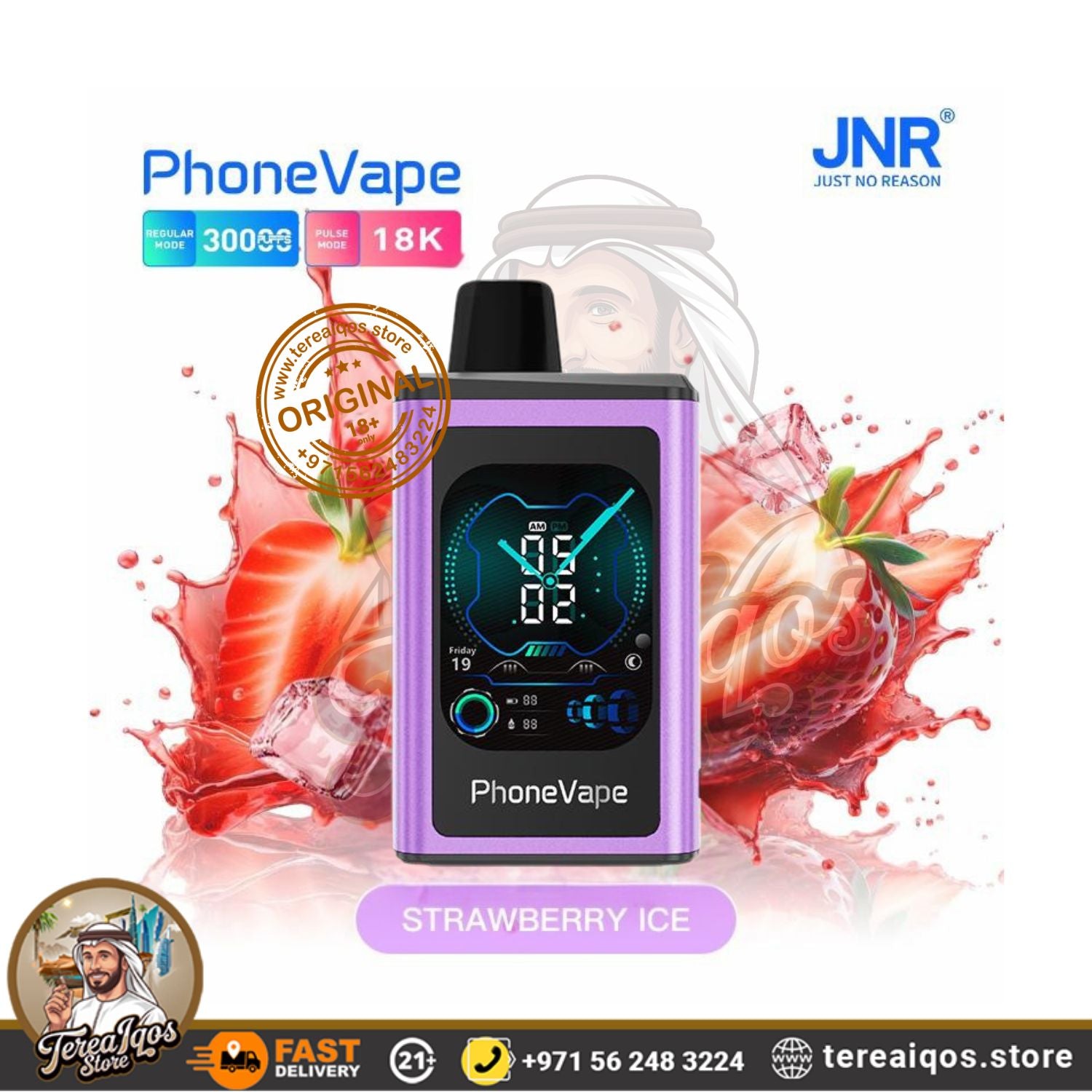 JNR PhoneVape strawberry ice Flavor vape device.