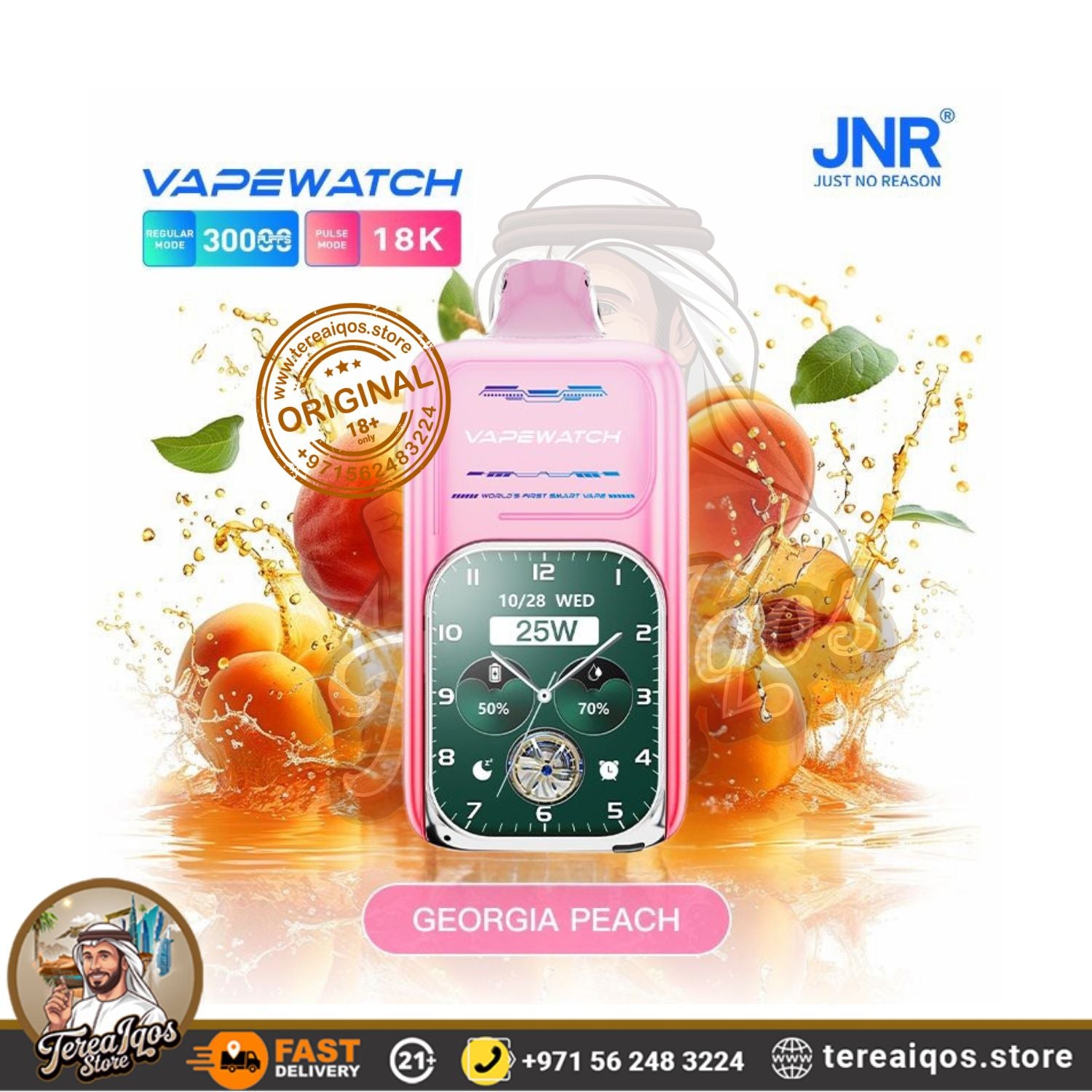 JNR-Vape-Watch-30000-Puffs-Georgia-Peach flavor