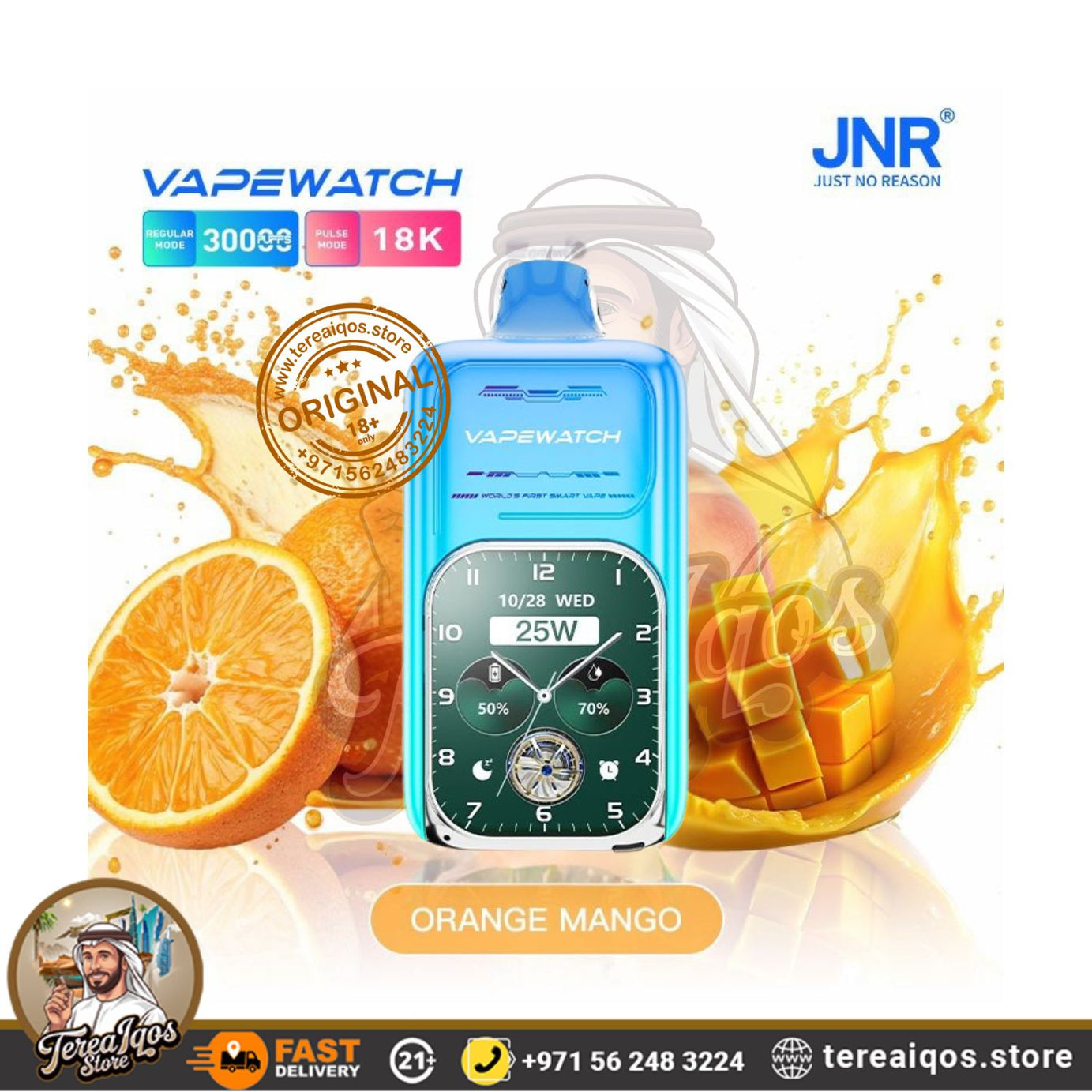 JNR-Vape-Watch-30000-Puffs-Orange-Mango flavor