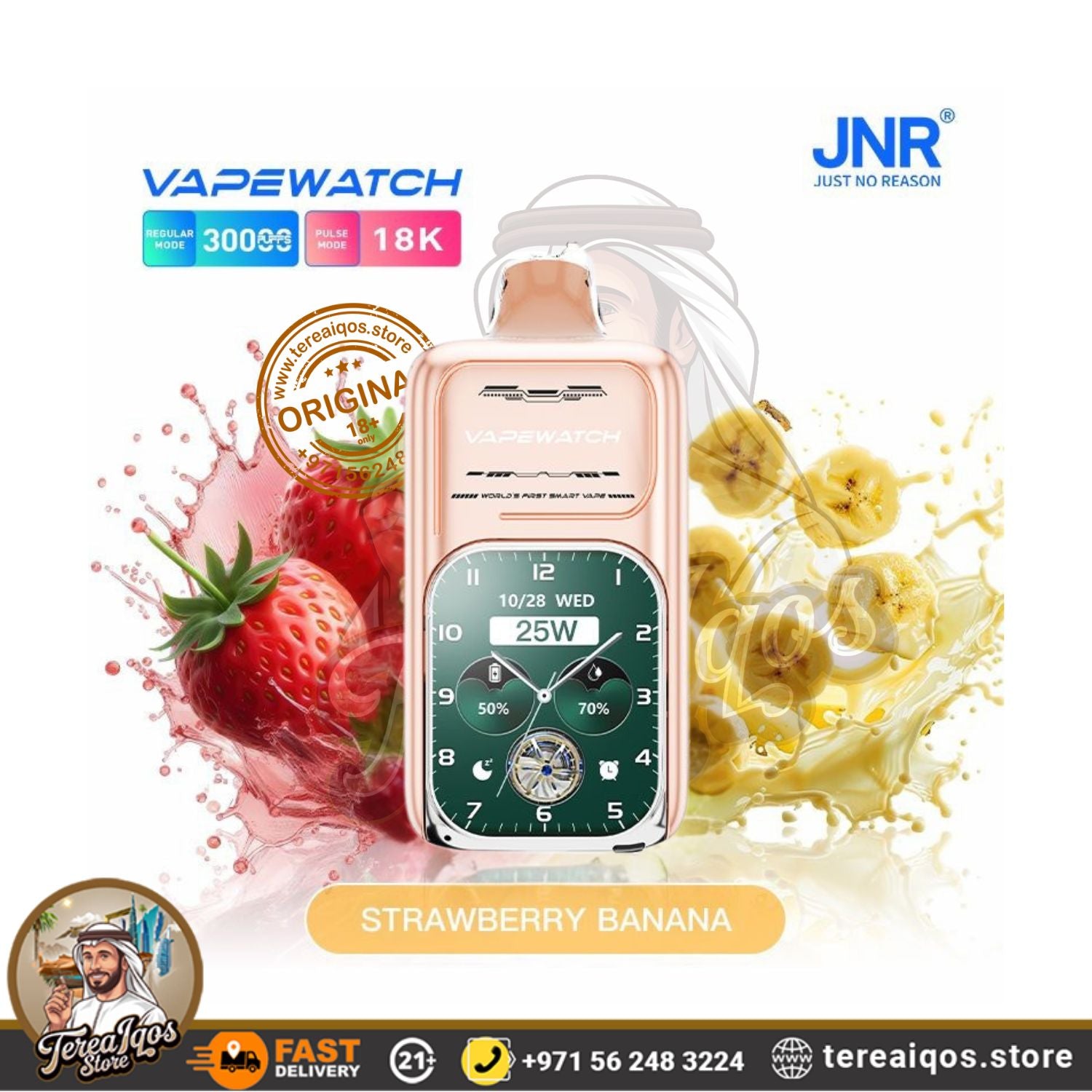 JNR-Vape-Watch-30000-Puffs-Strawberry-Banana flavor