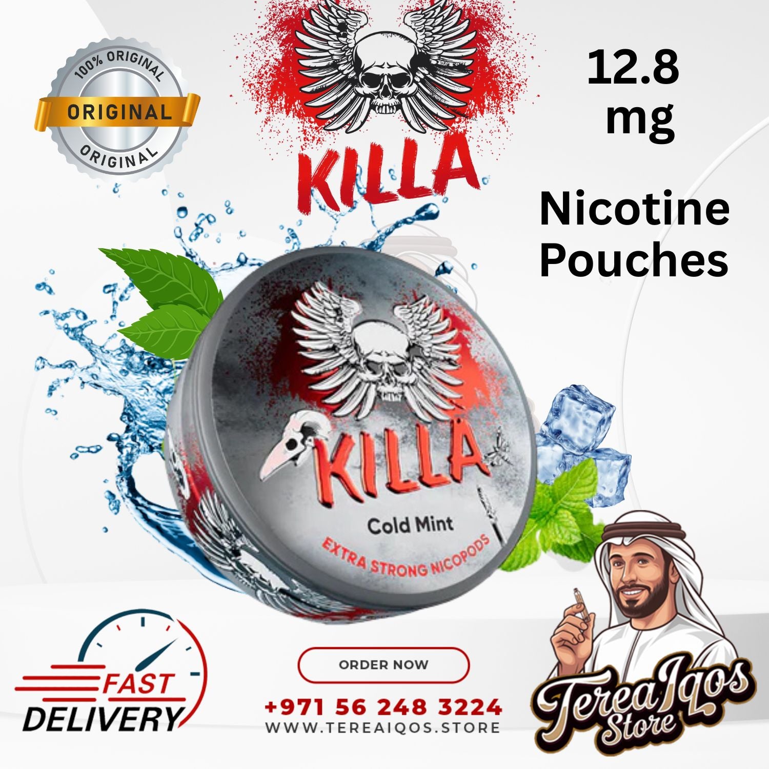 Killa Nicotine Pouches in 12.8mg in Dubai