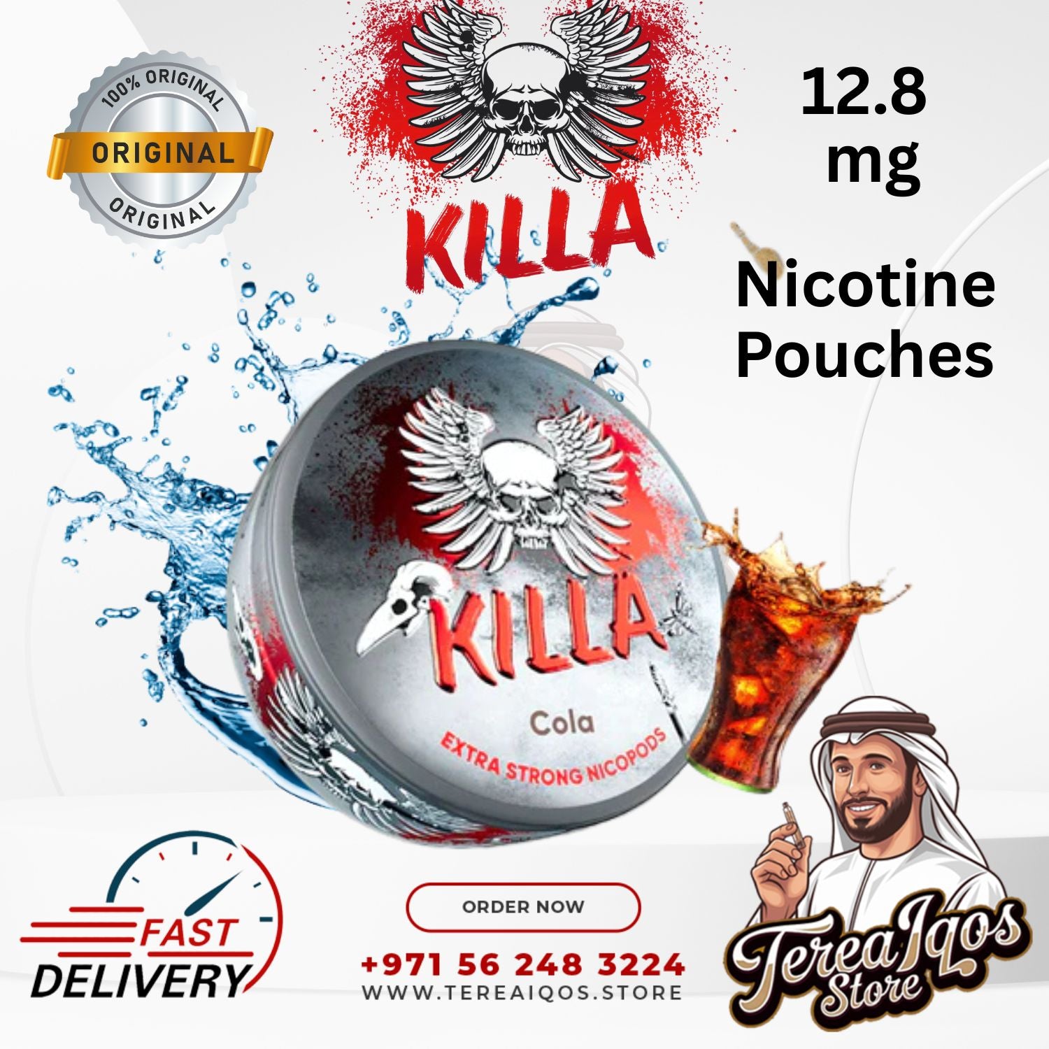 Killa Nicotine Pouches in 12.8mg in Dubai