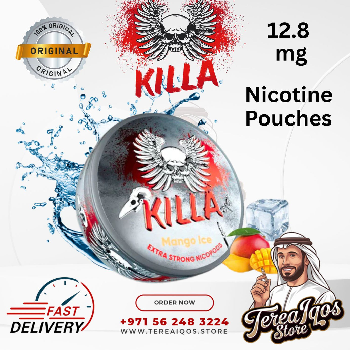 KILLA Mango Ice Nicotine Pouches 12.8mg in Dubai