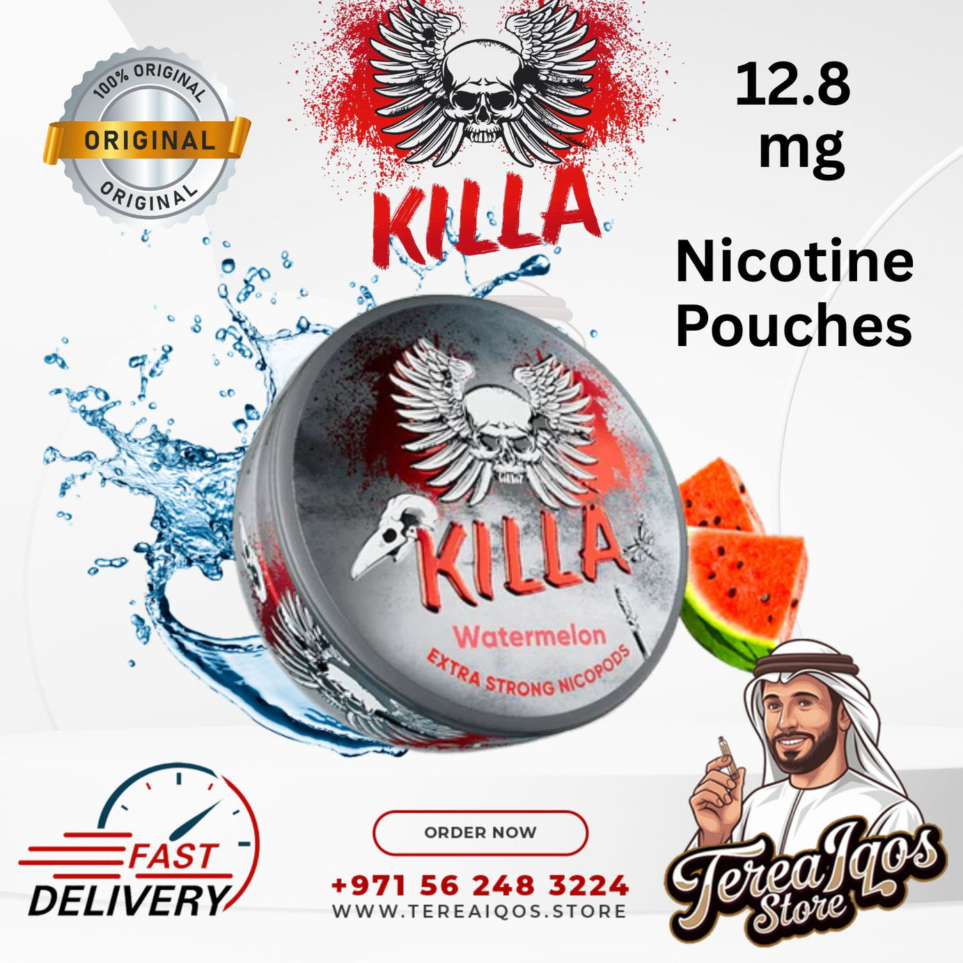 Killa Nicotine Pouches in 12.8mg in Dubai