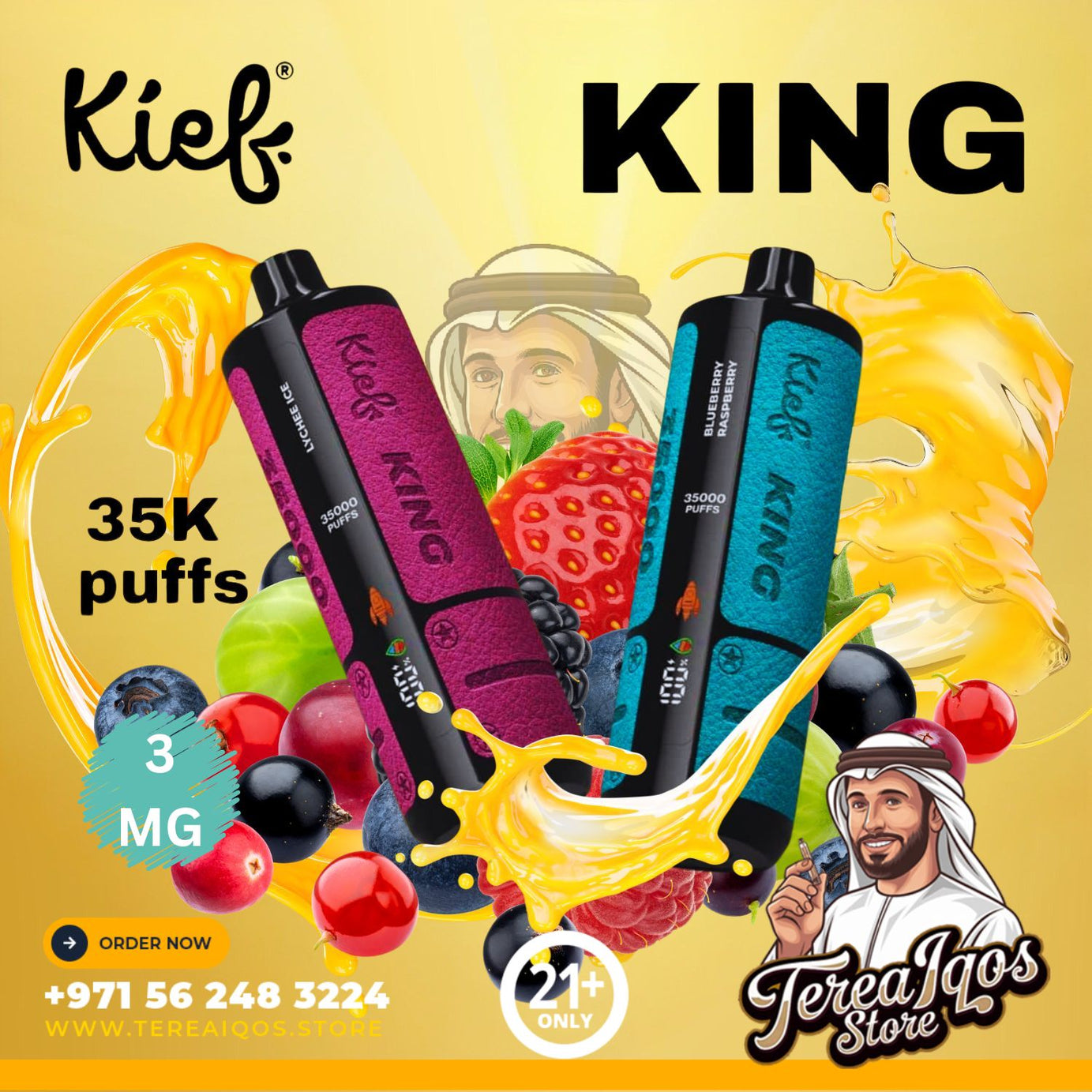 Kief King vape devices with all specifications and flavor