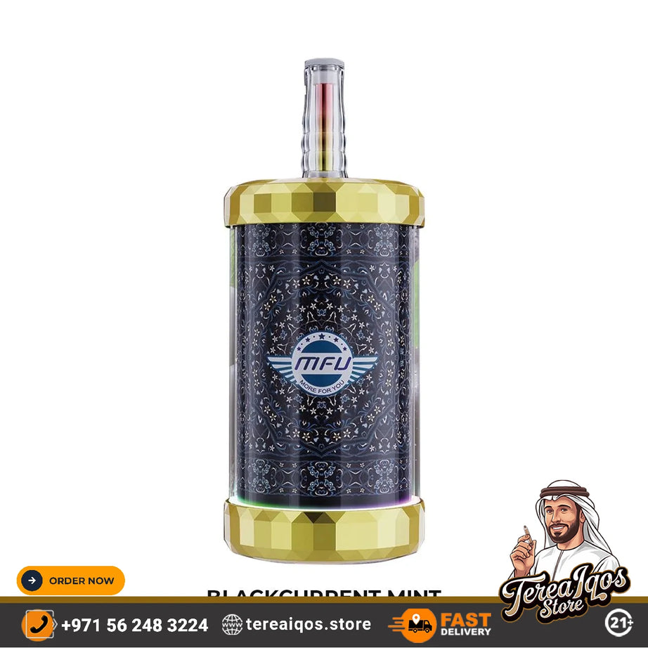 MFU SHISHA X3 (15,000) Puffs Disposable Vape Blackcurrant Mint Flavor