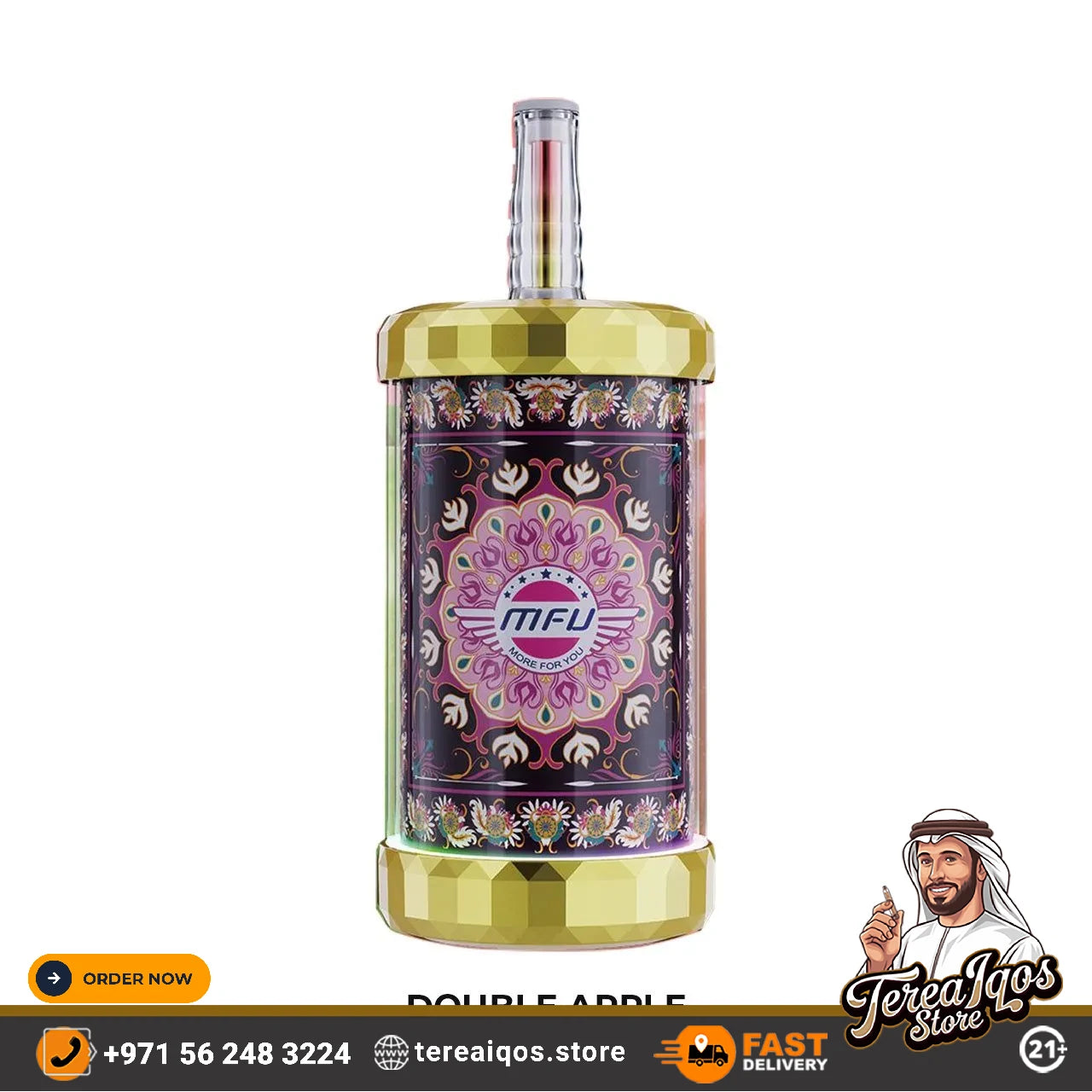 MFU SHISHA X3 (15,000) Puffs Disposable Vape Double Apple